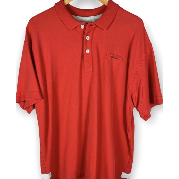 Orvis Shirts Orvis Mens Xl Red Orange Polo Short Sleeve Cotton